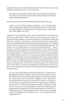 Image of the Page - 63 - in Die Frühgeschichte des Fulbright Program in Österreich - Transatlantische „Fühlungnahme auf dem Gebiete der Erziehung“