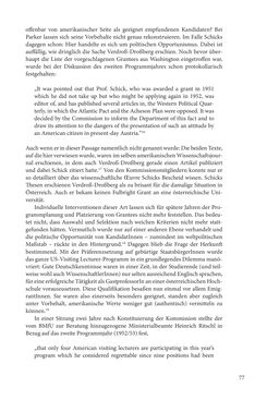 Image of the Page - 77 - in Die Frühgeschichte des Fulbright Program in Österreich - Transatlantische „Fühlungnahme auf dem Gebiete der Erziehung“