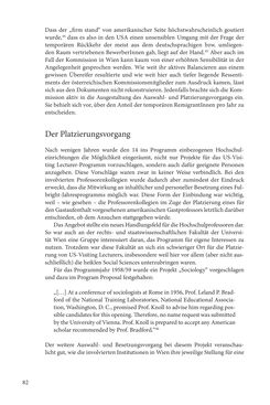 Image of the Page - 82 - in Die Frühgeschichte des Fulbright Program in Österreich - Transatlantische „Fühlungnahme auf dem Gebiete der Erziehung“