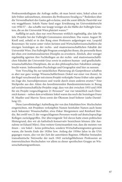 Image of the Page - 87 - in Die Frühgeschichte des Fulbright Program in Österreich - Transatlantische „Fühlungnahme auf dem Gebiete der Erziehung“