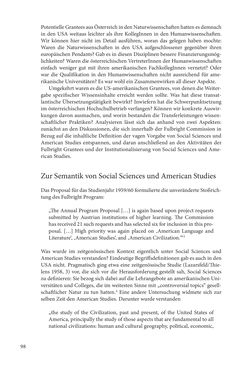Image of the Page - 98 - in Die Frühgeschichte des Fulbright Program in Österreich - Transatlantische „Fühlungnahme auf dem Gebiete der Erziehung“