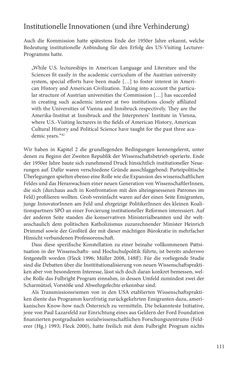 Image of the Page - 111 - in Die Frühgeschichte des Fulbright Program in Österreich - Transatlantische „Fühlungnahme auf dem Gebiete der Erziehung“