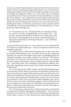 Image of the Page - 115 - in Die Frühgeschichte des Fulbright Program in Österreich - Transatlantische „Fühlungnahme auf dem Gebiete der Erziehung“