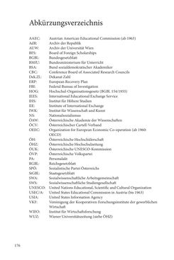 Image of the Page - 176 - in Die Frühgeschichte des Fulbright Program in Österreich - Transatlantische „Fühlungnahme auf dem Gebiete der Erziehung“