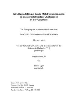 Image of the Page - (000009) - in Strukturaufklärung durch Mobilitätsmessungen an massenselektierten Clusterionen in der Gasphase