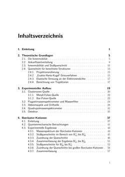 Bild der Seite - I - in Strukturaufklärung durch Mobilitätsmessungen an massenselektierten Clusterionen in der Gasphase