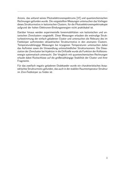 Bild der Seite - 3 - in Strukturaufklärung durch Mobilitätsmessungen an massenselektierten Clusterionen in der Gasphase