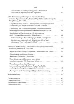 Bild der Seite - 9 - in Zwischen geistiger Erneuerung und Restauration - US-amerikanische Planungen zur Entnazifizierung und demokratischen Reorientierung und die Nachkriegsrealität österreichischer Wissenschaft 1941-1955
