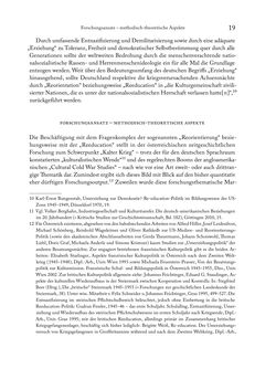 Bild der Seite - 19 - in Zwischen geistiger Erneuerung und Restauration - US-amerikanische Planungen zur Entnazifizierung und demokratischen Reorientierung und die Nachkriegsrealität österreichischer Wissenschaft 1941-1955