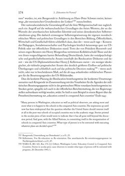 Image of the Page - 174 - in Zwischen geistiger Erneuerung und Restauration - US-amerikanische Planungen zur Entnazifizierung und demokratischen Reorientierung und die Nachkriegsrealität österreichischer Wissenschaft 1941-1955