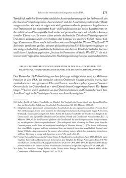 Image of the Page - 175 - in Zwischen geistiger Erneuerung und Restauration - US-amerikanische Planungen zur Entnazifizierung und demokratischen Reorientierung und die Nachkriegsrealität österreichischer Wissenschaft 1941-1955