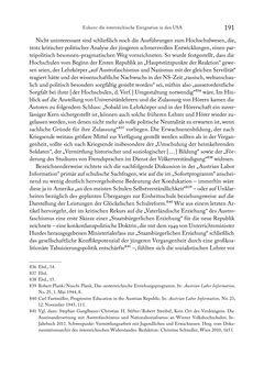 Bild der Seite - 191 - in Zwischen geistiger Erneuerung und Restauration - US-amerikanische Planungen zur Entnazifizierung und demokratischen Reorientierung und die Nachkriegsrealität österreichischer Wissenschaft 1941-1955