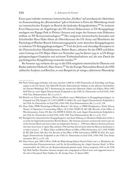 Bild der Seite - 194 - in Zwischen geistiger Erneuerung und Restauration - US-amerikanische Planungen zur Entnazifizierung und demokratischen Reorientierung und die Nachkriegsrealität österreichischer Wissenschaft 1941-1955