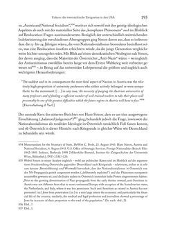 Bild der Seite - 195 - in Zwischen geistiger Erneuerung und Restauration - US-amerikanische Planungen zur Entnazifizierung und demokratischen Reorientierung und die Nachkriegsrealität österreichischer Wissenschaft 1941-1955
