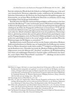 Image of the Page - 241 - in Zwischen geistiger Erneuerung und Restauration - US-amerikanische Planungen zur Entnazifizierung und demokratischen Reorientierung und die Nachkriegsrealität österreichischer Wissenschaft 1941-1955