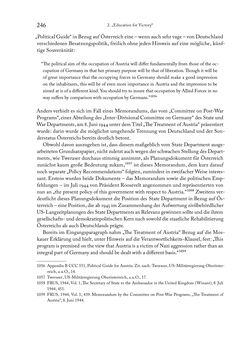 Image of the Page - 246 - in Zwischen geistiger Erneuerung und Restauration - US-amerikanische Planungen zur Entnazifizierung und demokratischen Reorientierung und die Nachkriegsrealität österreichischer Wissenschaft 1941-1955