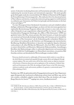 Image of the Page - 258 - in Zwischen geistiger Erneuerung und Restauration - US-amerikanische Planungen zur Entnazifizierung und demokratischen Reorientierung und die Nachkriegsrealität österreichischer Wissenschaft 1941-1955