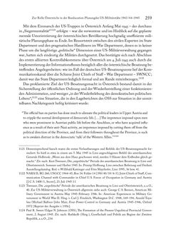 Image of the Page - 259 - in Zwischen geistiger Erneuerung und Restauration - US-amerikanische Planungen zur Entnazifizierung und demokratischen Reorientierung und die Nachkriegsrealität österreichischer Wissenschaft 1941-1955