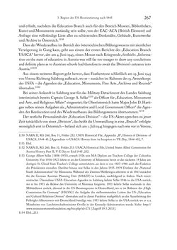 Image of the Page - 267 - in Zwischen geistiger Erneuerung und Restauration - US-amerikanische Planungen zur Entnazifizierung und demokratischen Reorientierung und die Nachkriegsrealität österreichischer Wissenschaft 1941-1955