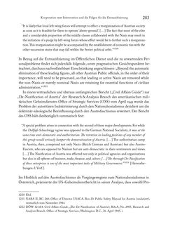 Image of the Page - 283 - in Zwischen geistiger Erneuerung und Restauration - US-amerikanische Planungen zur Entnazifizierung und demokratischen Reorientierung und die Nachkriegsrealität österreichischer Wissenschaft 1941-1955