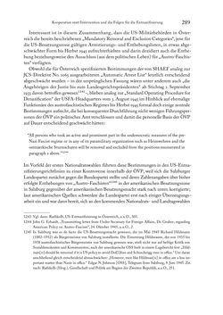 Image of the Page - 289 - in Zwischen geistiger Erneuerung und Restauration - US-amerikanische Planungen zur Entnazifizierung und demokratischen Reorientierung und die Nachkriegsrealität österreichischer Wissenschaft 1941-1955