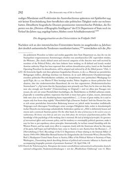 Image of the Page - 292 - in Zwischen geistiger Erneuerung und Restauration - US-amerikanische Planungen zur Entnazifizierung und demokratischen Reorientierung und die Nachkriegsrealität österreichischer Wissenschaft 1941-1955