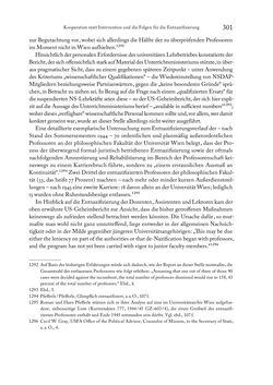 Image of the Page - 301 - in Zwischen geistiger Erneuerung und Restauration - US-amerikanische Planungen zur Entnazifizierung und demokratischen Reorientierung und die Nachkriegsrealität österreichischer Wissenschaft 1941-1955