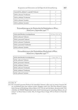 Image of the Page - 307 - in Zwischen geistiger Erneuerung und Restauration - US-amerikanische Planungen zur Entnazifizierung und demokratischen Reorientierung und die Nachkriegsrealität österreichischer Wissenschaft 1941-1955
