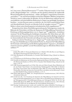 Image of the Page - 322 - in Zwischen geistiger Erneuerung und Restauration - US-amerikanische Planungen zur Entnazifizierung und demokratischen Reorientierung und die Nachkriegsrealität österreichischer Wissenschaft 1941-1955