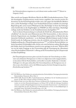 Image of the Page - 332 - in Zwischen geistiger Erneuerung und Restauration - US-amerikanische Planungen zur Entnazifizierung und demokratischen Reorientierung und die Nachkriegsrealität österreichischer Wissenschaft 1941-1955