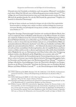 Image of the Page - 339 - in Zwischen geistiger Erneuerung und Restauration - US-amerikanische Planungen zur Entnazifizierung und demokratischen Reorientierung und die Nachkriegsrealität österreichischer Wissenschaft 1941-1955