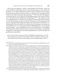 Image of the Page - 345 - in Zwischen geistiger Erneuerung und Restauration - US-amerikanische Planungen zur Entnazifizierung und demokratischen Reorientierung und die Nachkriegsrealität österreichischer Wissenschaft 1941-1955