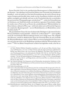 Image of the Page - 361 - in Zwischen geistiger Erneuerung und Restauration - US-amerikanische Planungen zur Entnazifizierung und demokratischen Reorientierung und die Nachkriegsrealität österreichischer Wissenschaft 1941-1955