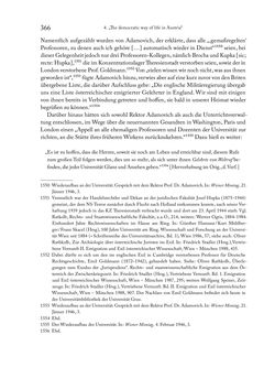 Image of the Page - 366 - in Zwischen geistiger Erneuerung und Restauration - US-amerikanische Planungen zur Entnazifizierung und demokratischen Reorientierung und die Nachkriegsrealität österreichischer Wissenschaft 1941-1955