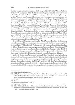 Image of the Page - 398 - in Zwischen geistiger Erneuerung und Restauration - US-amerikanische Planungen zur Entnazifizierung und demokratischen Reorientierung und die Nachkriegsrealität österreichischer Wissenschaft 1941-1955