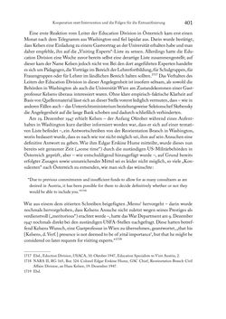 Bild der Seite - 401 - in Zwischen geistiger Erneuerung und Restauration - US-amerikanische Planungen zur Entnazifizierung und demokratischen Reorientierung und die Nachkriegsrealität österreichischer Wissenschaft 1941-1955