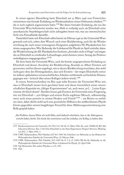 Image of the Page - 405 - in Zwischen geistiger Erneuerung und Restauration - US-amerikanische Planungen zur Entnazifizierung und demokratischen Reorientierung und die Nachkriegsrealität österreichischer Wissenschaft 1941-1955