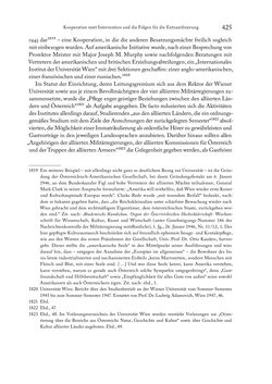 Image of the Page - 425 - in Zwischen geistiger Erneuerung und Restauration - US-amerikanische Planungen zur Entnazifizierung und demokratischen Reorientierung und die Nachkriegsrealität österreichischer Wissenschaft 1941-1955