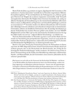 Image of the Page - 438 - in Zwischen geistiger Erneuerung und Restauration - US-amerikanische Planungen zur Entnazifizierung und demokratischen Reorientierung und die Nachkriegsrealität österreichischer Wissenschaft 1941-1955