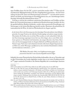 Image of the Page - 448 - in Zwischen geistiger Erneuerung und Restauration - US-amerikanische Planungen zur Entnazifizierung und demokratischen Reorientierung und die Nachkriegsrealität österreichischer Wissenschaft 1941-1955