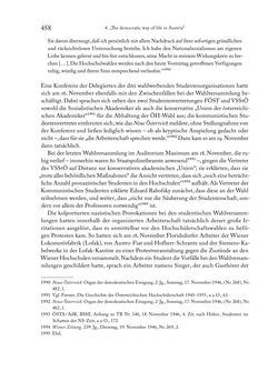 Image of the Page - 458 - in Zwischen geistiger Erneuerung und Restauration - US-amerikanische Planungen zur Entnazifizierung und demokratischen Reorientierung und die Nachkriegsrealität österreichischer Wissenschaft 1941-1955