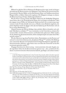 Image of the Page - 462 - in Zwischen geistiger Erneuerung und Restauration - US-amerikanische Planungen zur Entnazifizierung und demokratischen Reorientierung und die Nachkriegsrealität österreichischer Wissenschaft 1941-1955