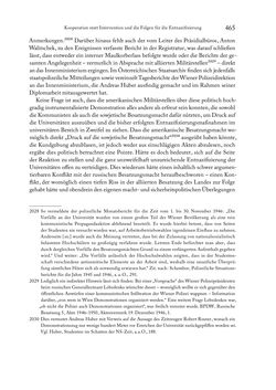 Image of the Page - 465 - in Zwischen geistiger Erneuerung und Restauration - US-amerikanische Planungen zur Entnazifizierung und demokratischen Reorientierung und die Nachkriegsrealität österreichischer Wissenschaft 1941-1955