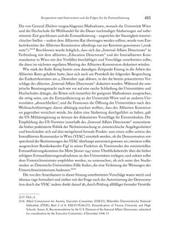 Bild der Seite - 485 - in Zwischen geistiger Erneuerung und Restauration - US-amerikanische Planungen zur Entnazifizierung und demokratischen Reorientierung und die Nachkriegsrealität österreichischer Wissenschaft 1941-1955