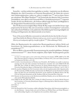 Image of the Page - 490 - in Zwischen geistiger Erneuerung und Restauration - US-amerikanische Planungen zur Entnazifizierung und demokratischen Reorientierung und die Nachkriegsrealität österreichischer Wissenschaft 1941-1955