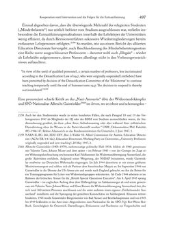 Image of the Page - 497 - in Zwischen geistiger Erneuerung und Restauration - US-amerikanische Planungen zur Entnazifizierung und demokratischen Reorientierung und die Nachkriegsrealität österreichischer Wissenschaft 1941-1955