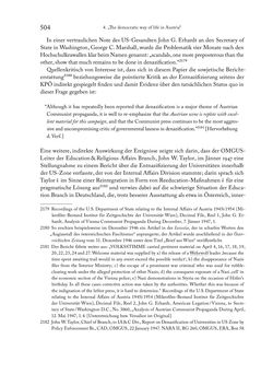Image of the Page - 504 - in Zwischen geistiger Erneuerung und Restauration - US-amerikanische Planungen zur Entnazifizierung und demokratischen Reorientierung und die Nachkriegsrealität österreichischer Wissenschaft 1941-1955