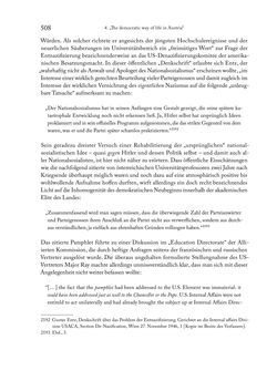 Image of the Page - 508 - in Zwischen geistiger Erneuerung und Restauration - US-amerikanische Planungen zur Entnazifizierung und demokratischen Reorientierung und die Nachkriegsrealität österreichischer Wissenschaft 1941-1955