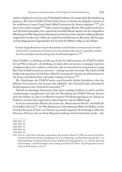 Image of the Page - 513 - in Zwischen geistiger Erneuerung und Restauration - US-amerikanische Planungen zur Entnazifizierung und demokratischen Reorientierung und die Nachkriegsrealität österreichischer Wissenschaft 1941-1955