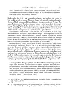 Image of the Page - 535 - in Zwischen geistiger Erneuerung und Restauration - US-amerikanische Planungen zur Entnazifizierung und demokratischen Reorientierung und die Nachkriegsrealität österreichischer Wissenschaft 1941-1955